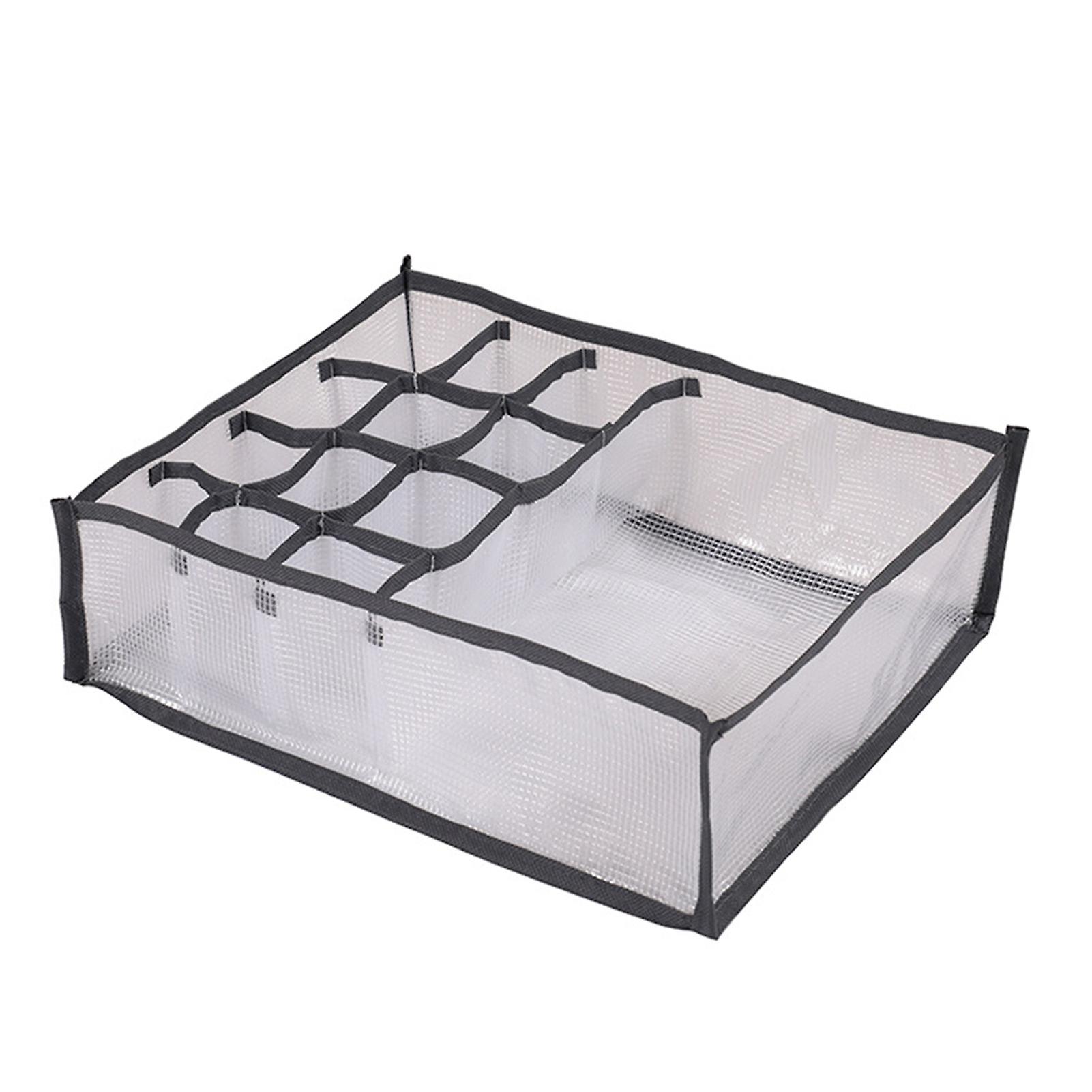 Clothes Storage Drawer Organizer Fabric Foldable Washable Soft Multiple Grids Bags