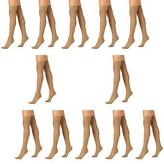 12X Sheer Relief Womens Support Knee-hi Socks Stockings...