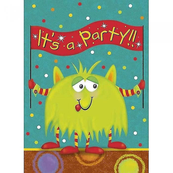 Unique Party It's A Party Monster Invitations (Pack of 8)