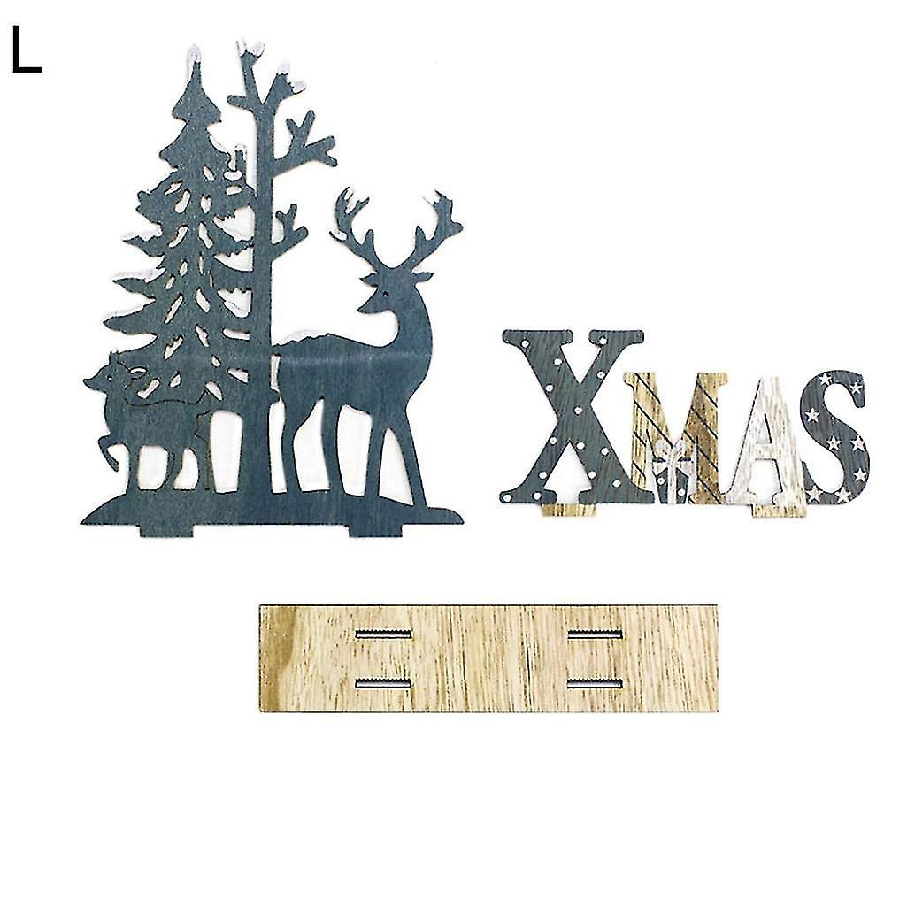 Christmas Moose Ornaments, Creative Three-dimensional Mosaic Wooden