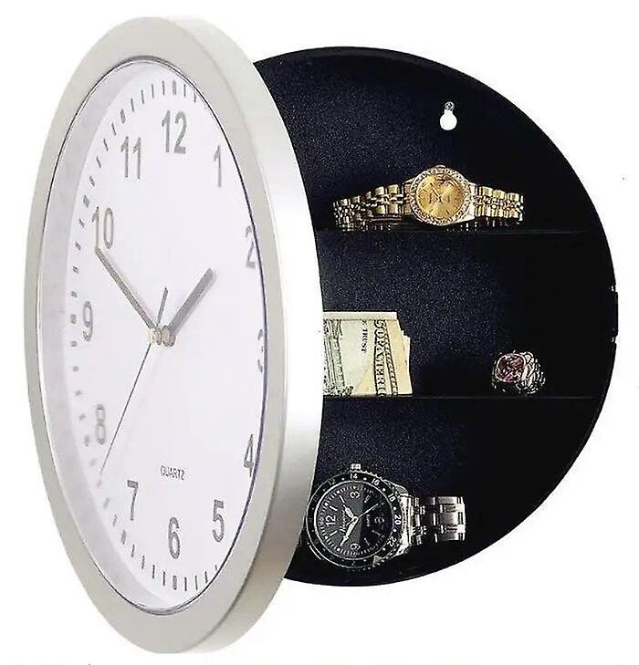 Wall Clock Safe Box Secret Stash Security Secret Key Hidden Safe Lock Money Compartment Cash Hide Case Storage Locker For Home