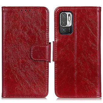 Nappa Texture Split Leather Phone Cover Stand Shell for Xiaomimi Note 10 5G/Poco M3 Pro 5G/4G