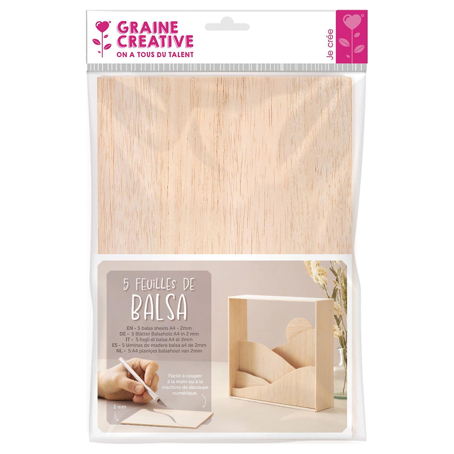 5 balsa wood sheets A4 2mm