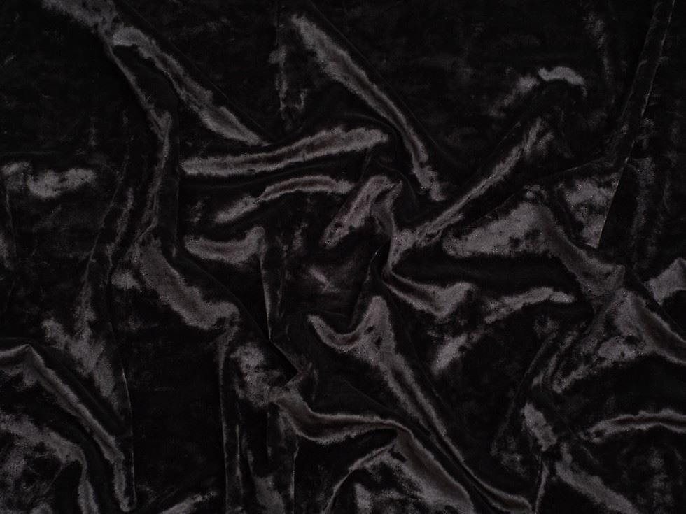 Minerva Crafts Stretch-Kunstlederstoff, Meterware, Schwarz