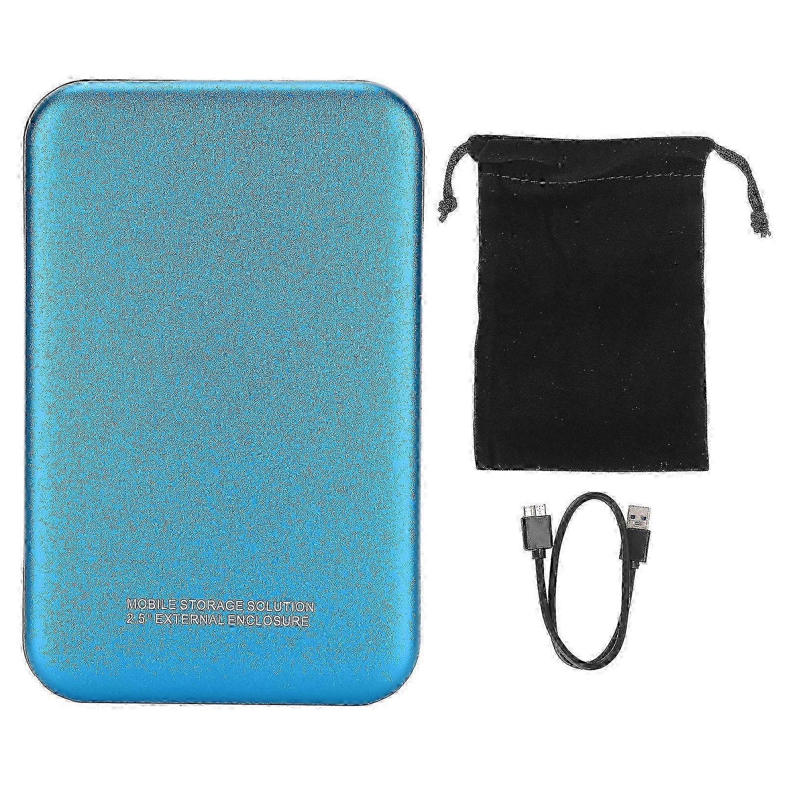 Hard Drive Enclosure Portable 2.5in SATA to USB 3.0 Hard Disk Box with Data Cable Storage Bag for Laptop Desktop