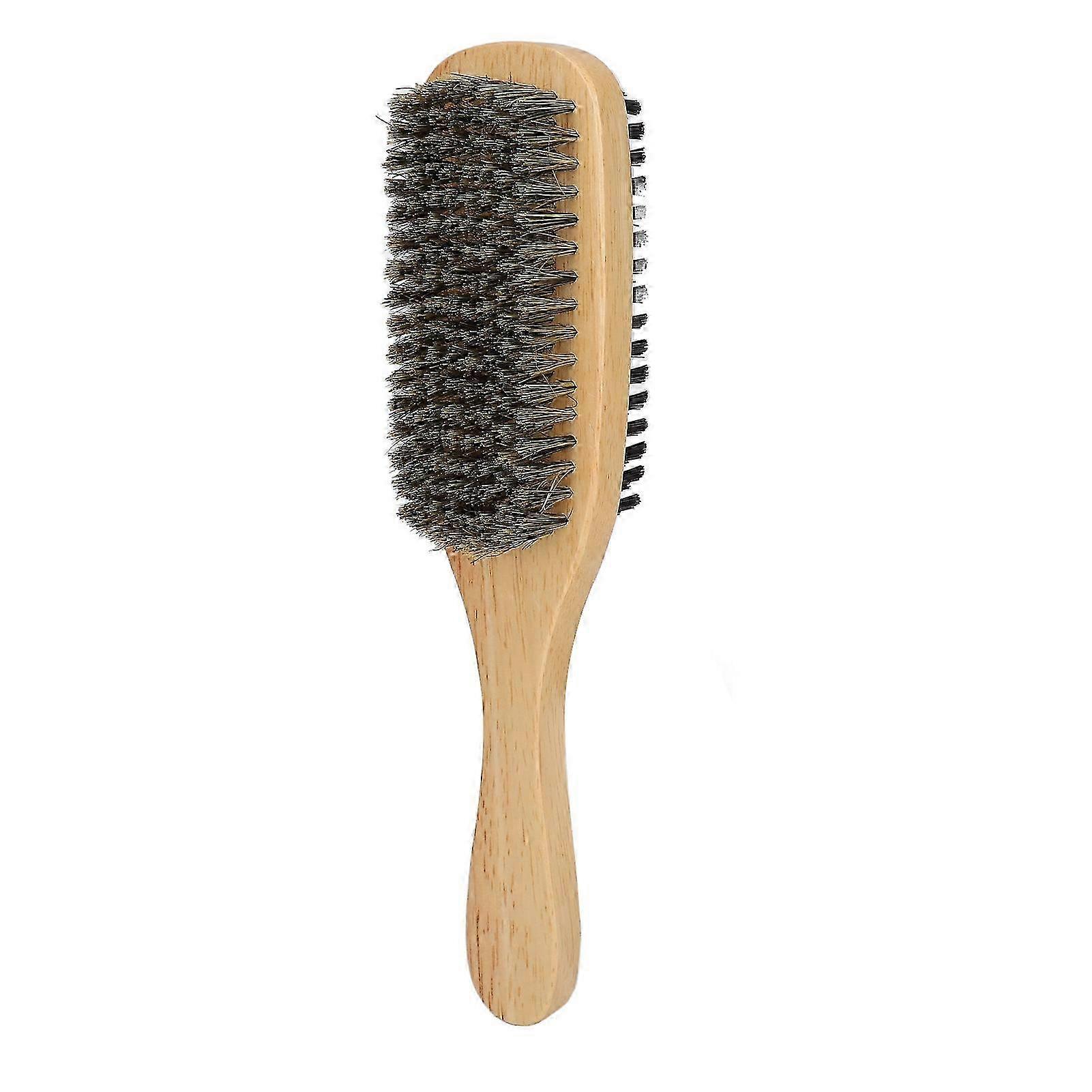 Beard Brush Large Beech Wood Ergonomic Handle Portable Practical Mustache Brush for Salon Home