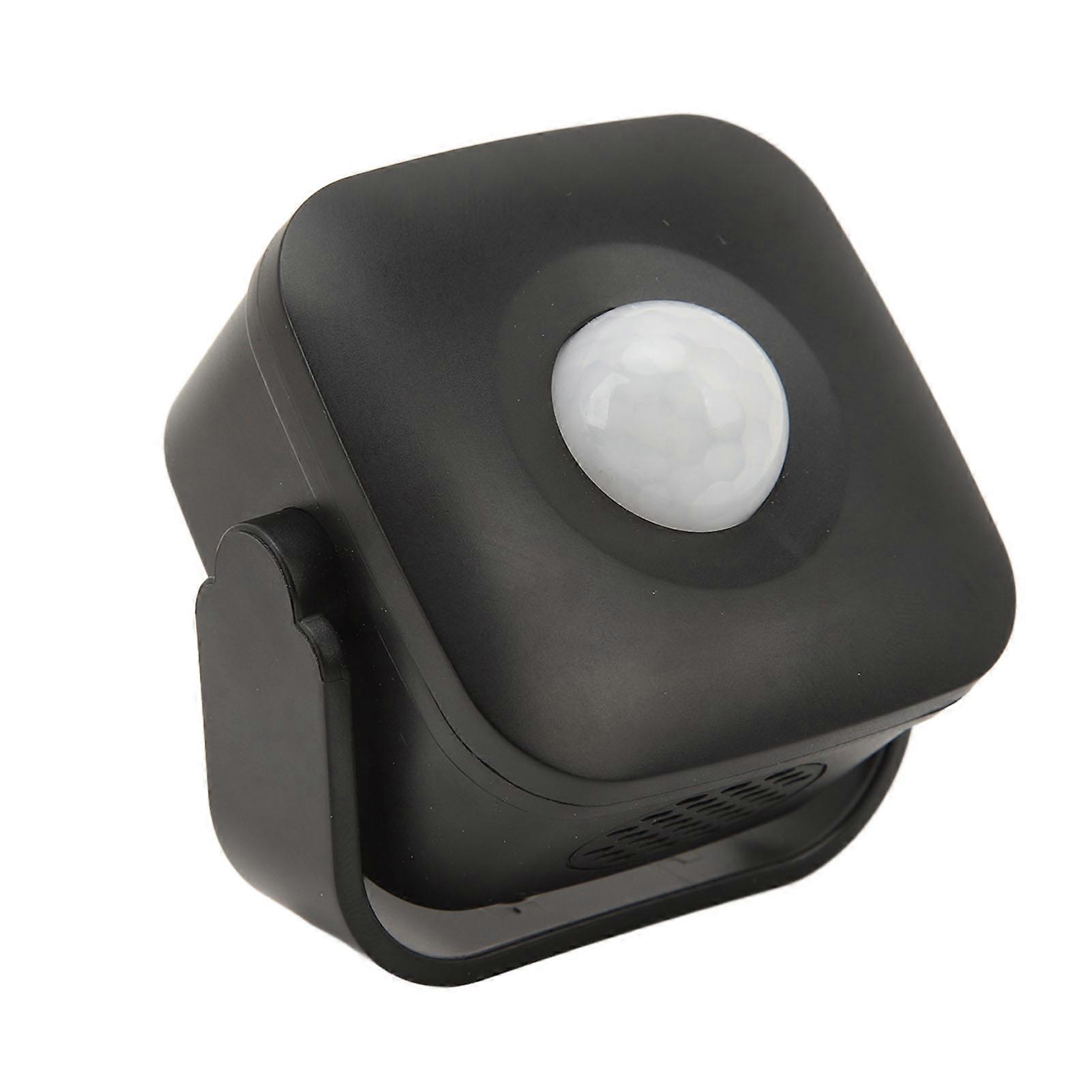 Entrance Welcome Doorbell Infrared Motion Sensor Alarm Detector Audio Player for Shop Store Black 