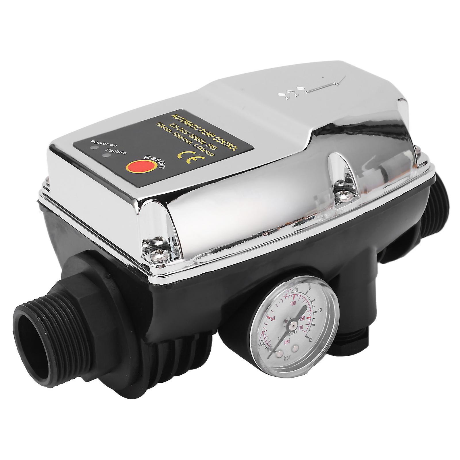 Water Pump Controller Silver Waterproof ABS Housing Intelligent Automatic 10A Pressure Switch Controller