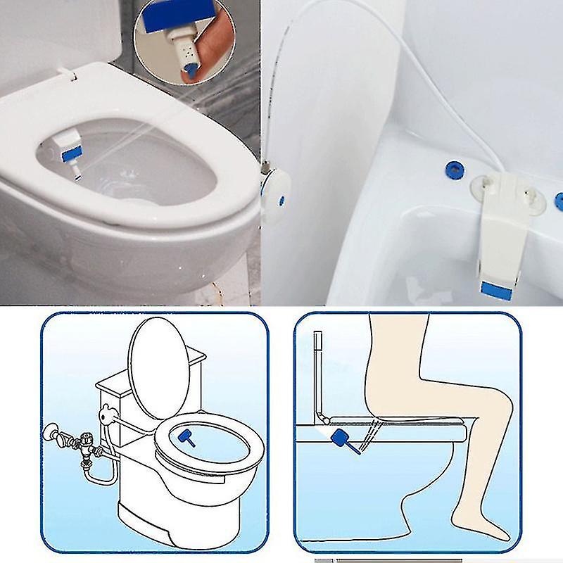 Casa de banho Bidé WC Spray de água fresca Assento limpo Kit de fixação não elétrica-YUHAO