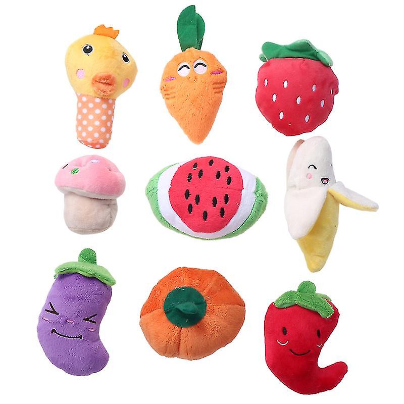 9pcs Squeaky Vegetables