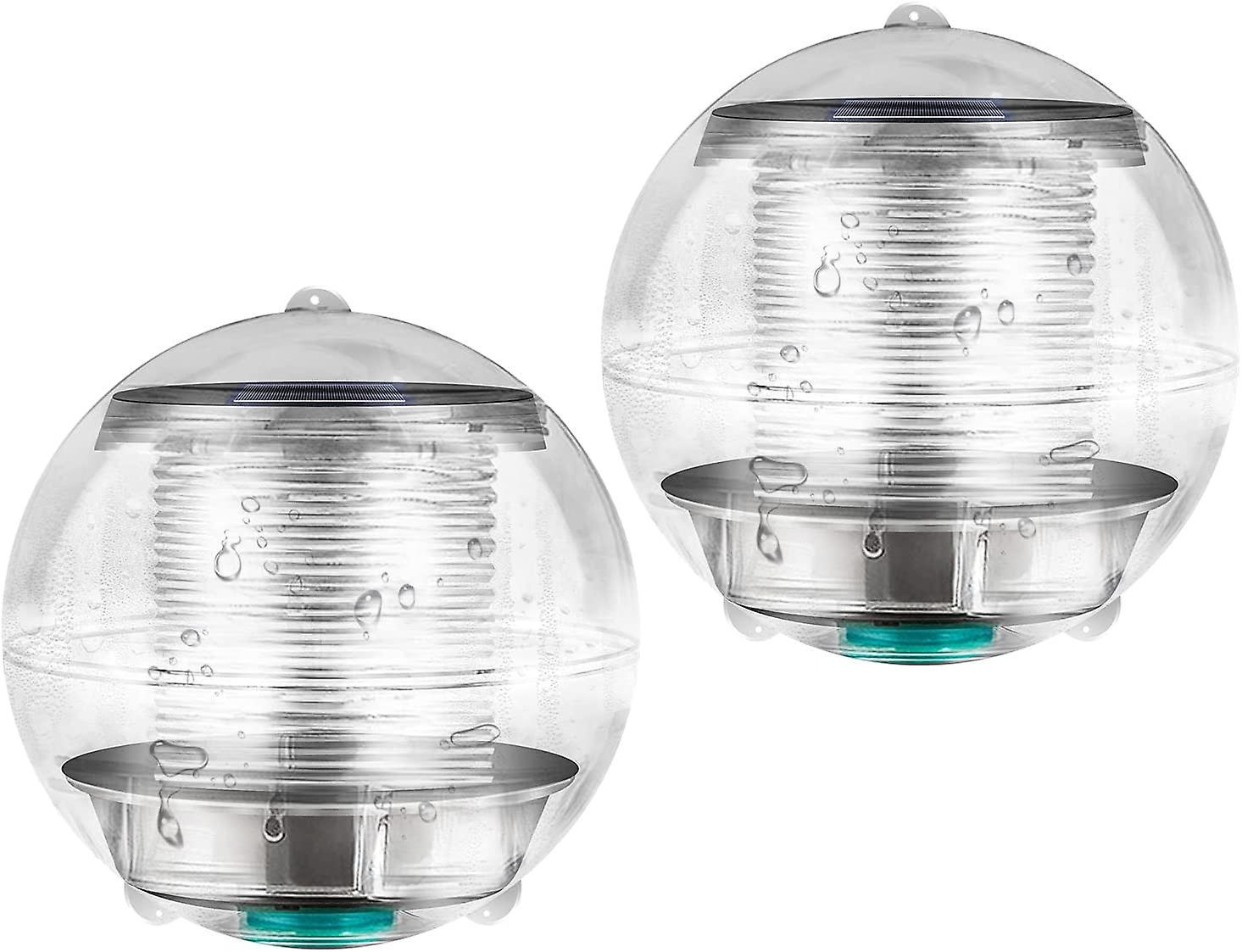Swimming Pool Light, 2 PCS 7 Colors Changing Solar Floating Pond Light, Waterproof Solar Powered