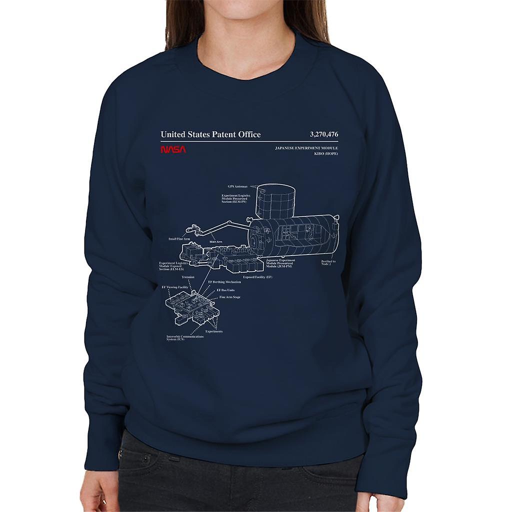 NASA Japanese Experiment Module Kibo Blueprint Women's Sweatshirt