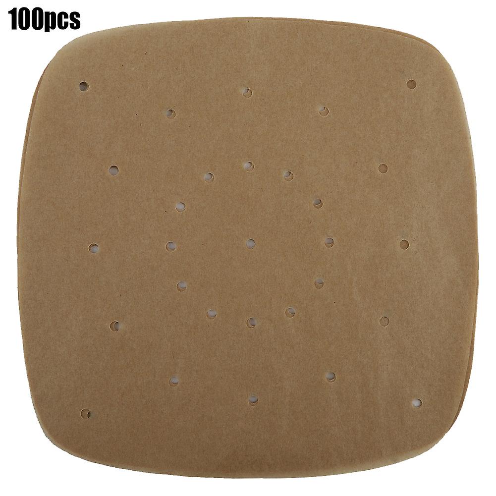 7.5in Perforated Square Baking Wrapper for Air Fryer Cooking Steaming(Natural Color)
