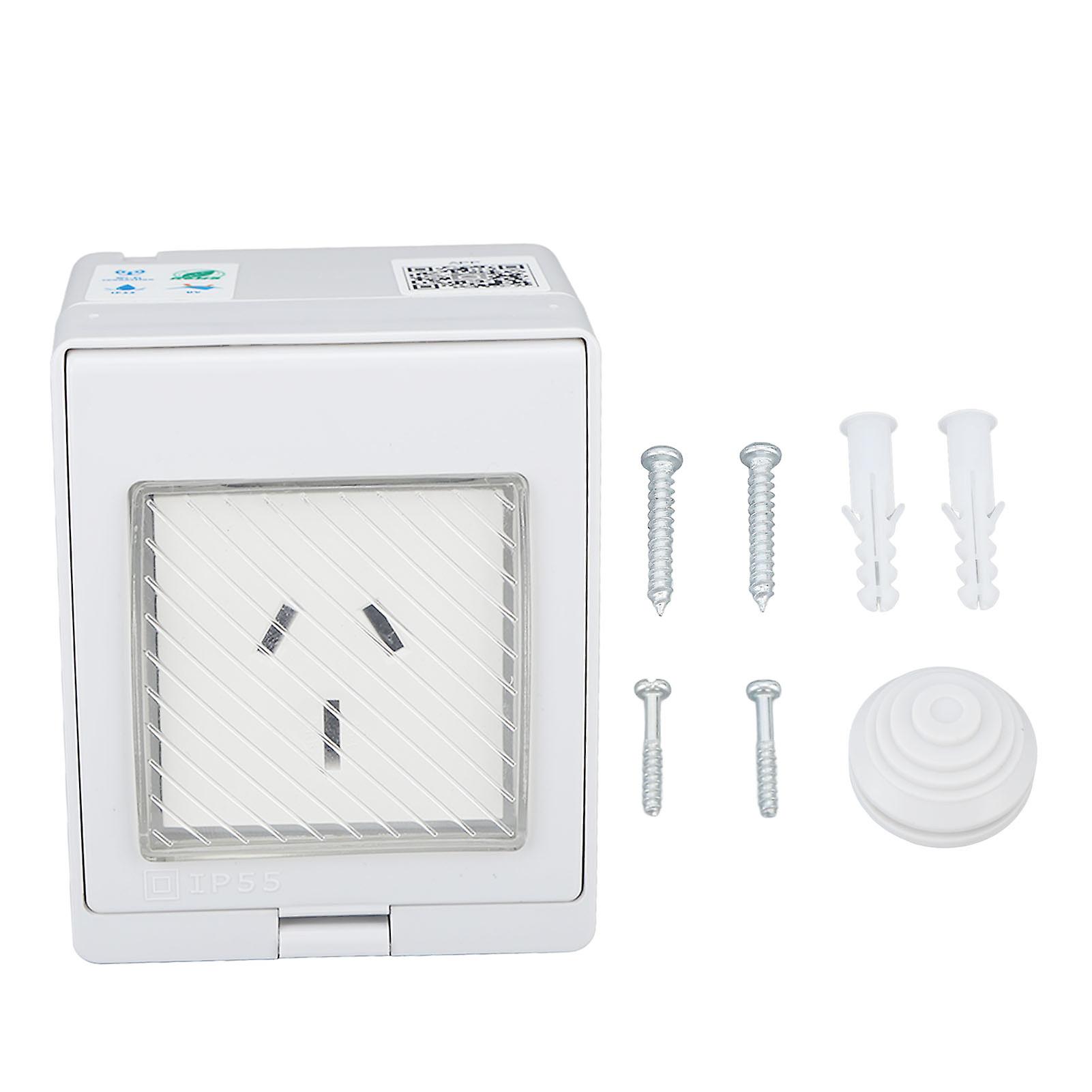 Wi-Fi Smart Socket PC ABS IP55 Waterproof APP Remote Control Power Outlet for Bathroom Outdoor