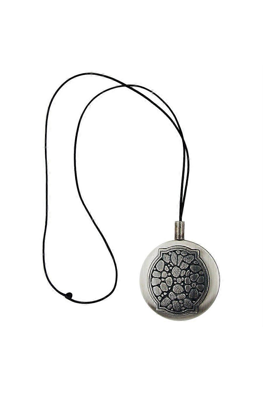 Necklace Round Pendant Antique Silver - Gl05259