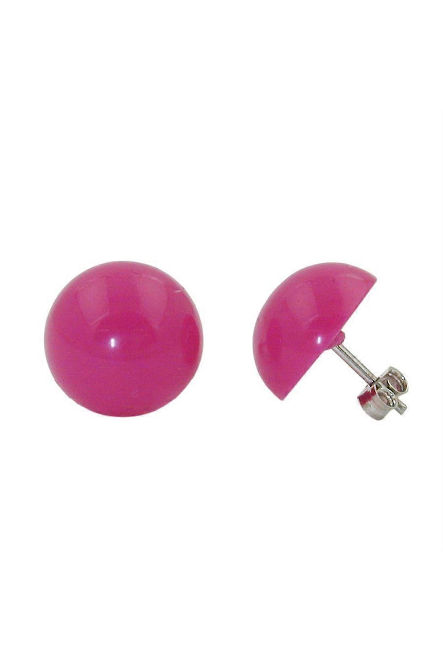 Stud Earrings Pink Rose 13mm - Gl00887