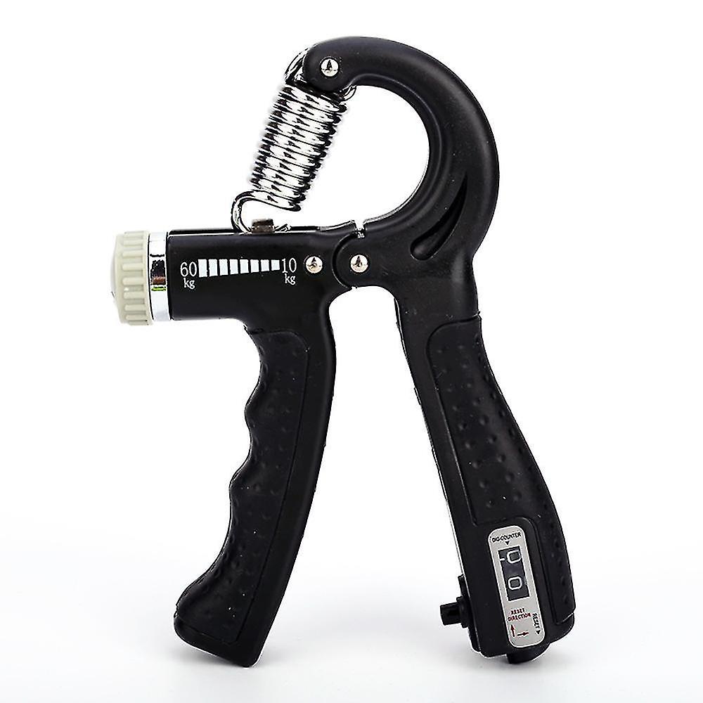R Shape Adjustable Heavy Gripper Fitness Hand Exerciser(black)
