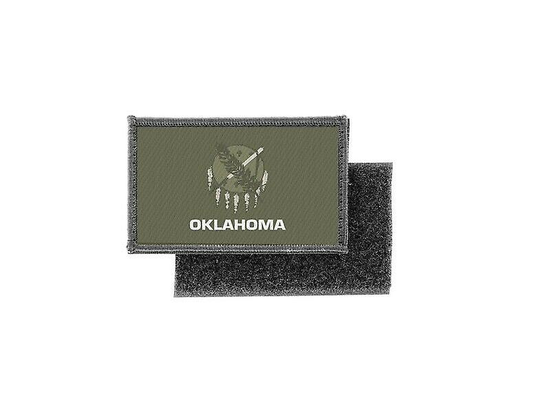 Patch badge printed camo camouflage American flag United States oklahoma