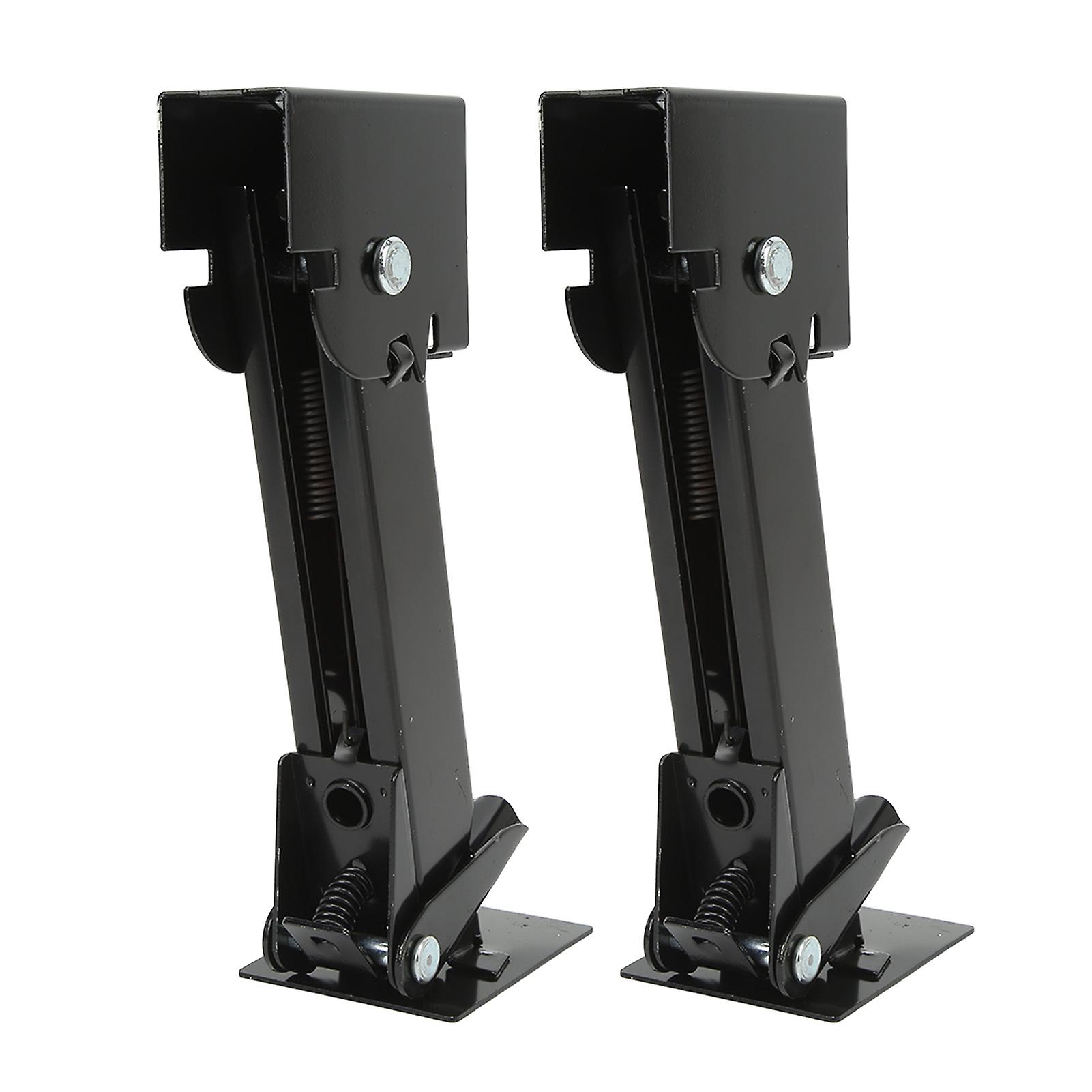 2PCS Stabilizer Jack Iron 650lb Support 1000lb Lifting Capacity Telescoping Adjustable Swing Down Outriggers