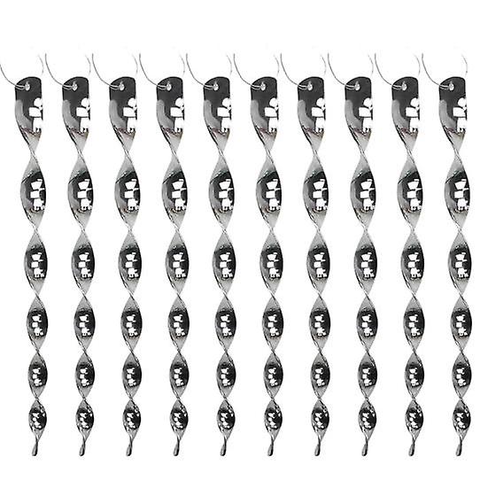 10Pcs Reflective Spiral Rods Bird Deterrent Vibrant Color Sparkling Widely Used Portable Outdoor Bird Repellent Sticks Bird Scarer Device