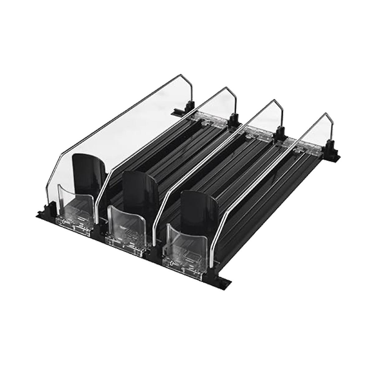 Can Organizer for Refrigerator,Automatic Pusher Glide Drink Organizer for Fridge,Holds Up to 12 Ca