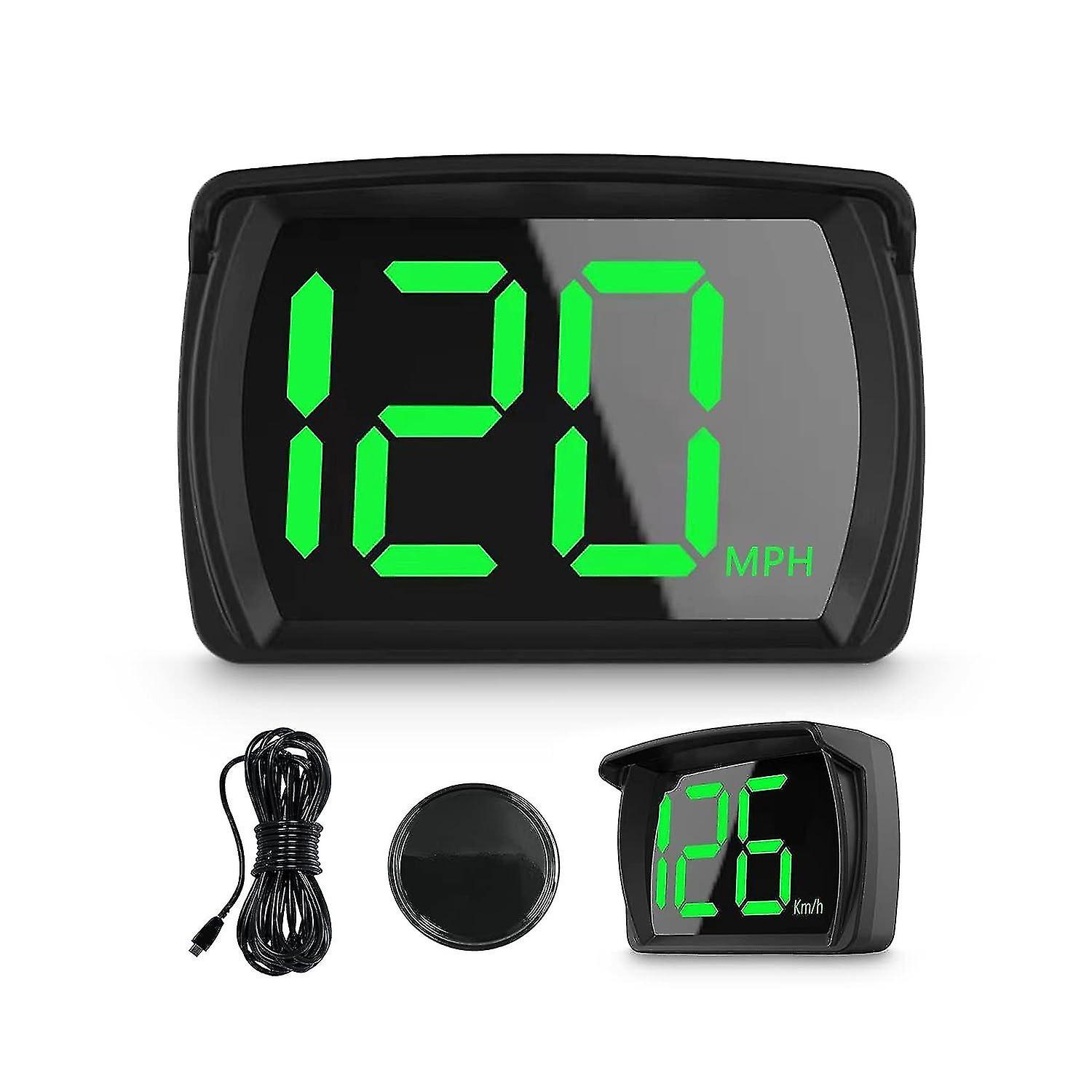 Car Hud GPS Speedometer，Head Up Display for Cars with Speed、Mph，USB Plug and Play，Suitable for All C