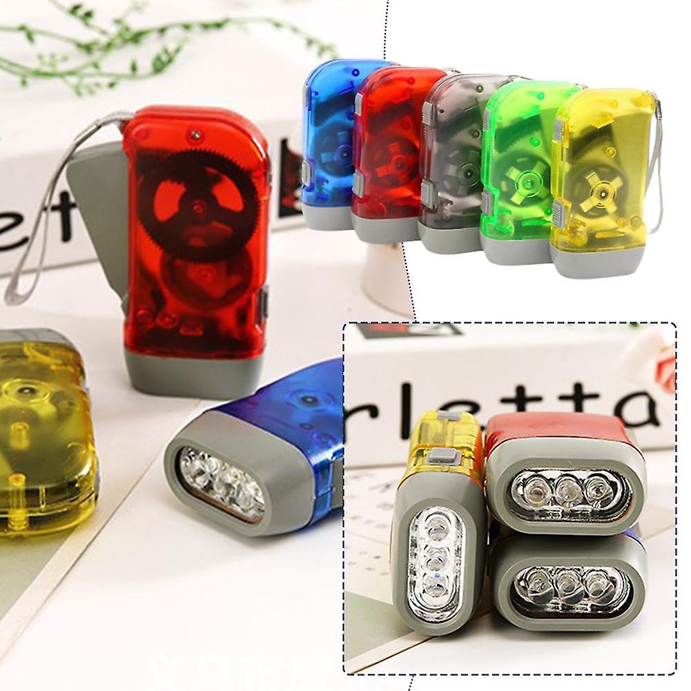 5PCS Hand Crank Flashlight Emergency LED No Battery Self Powered Charging