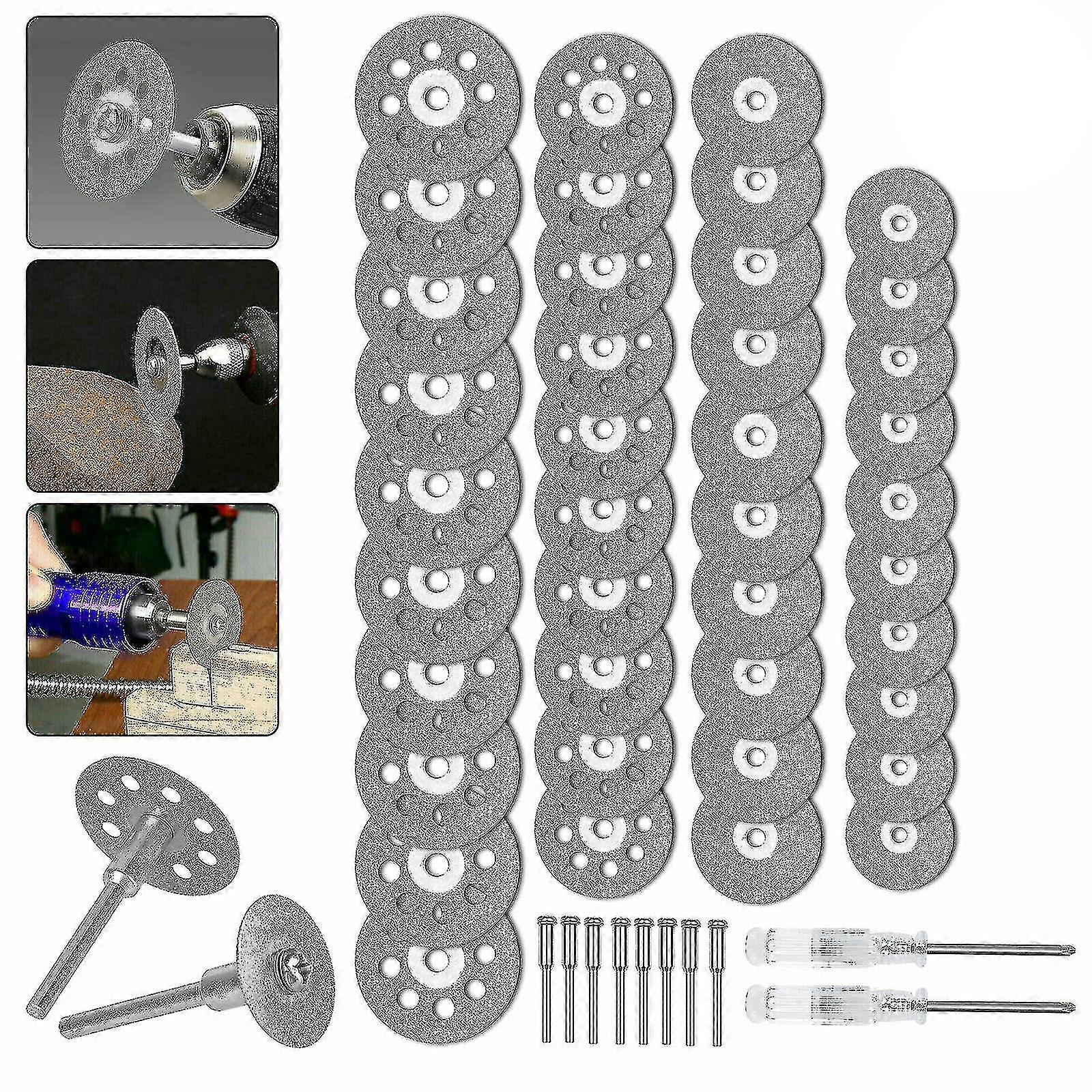 50x الماس قطع عجلة ل Dremel الروتاري أداة يموت طاحونة معدنية قطع القرص