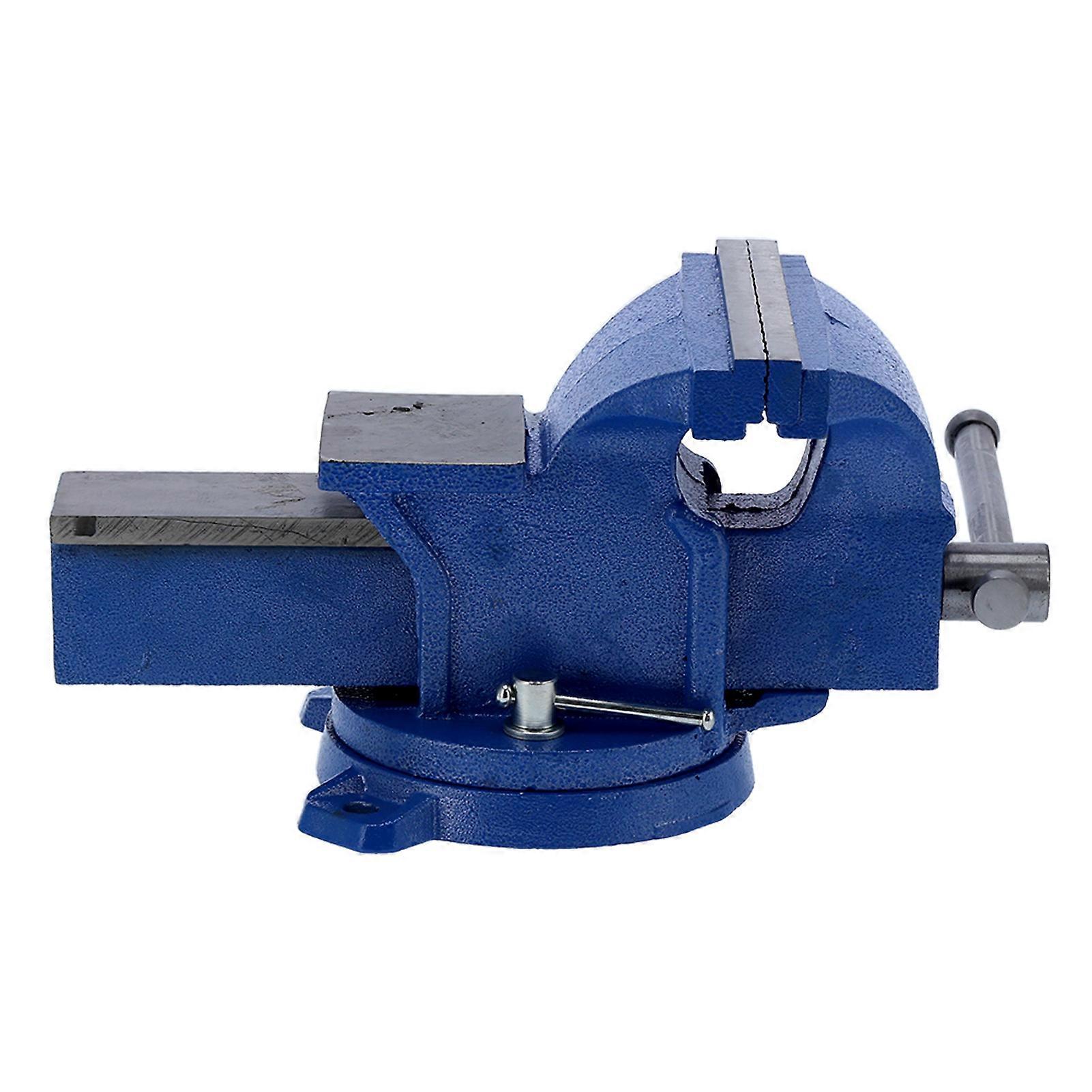 6in Bench Vise Manual Locking Metal Heavy Duty 360 Degree Swivel Base Tabletop with Anvil