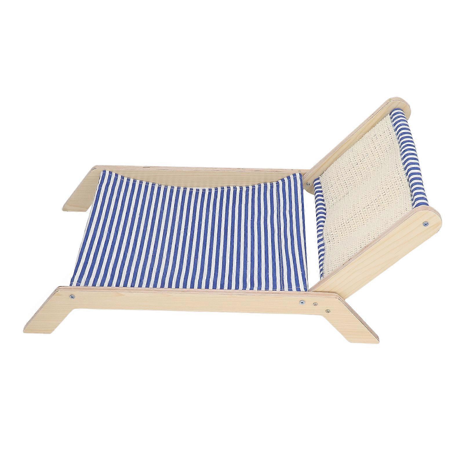 Cat Beach Chair Multipurpose Fun Innovative Large Space Cat Hammock with Coconut Scratching Post for Indoor Outdoor