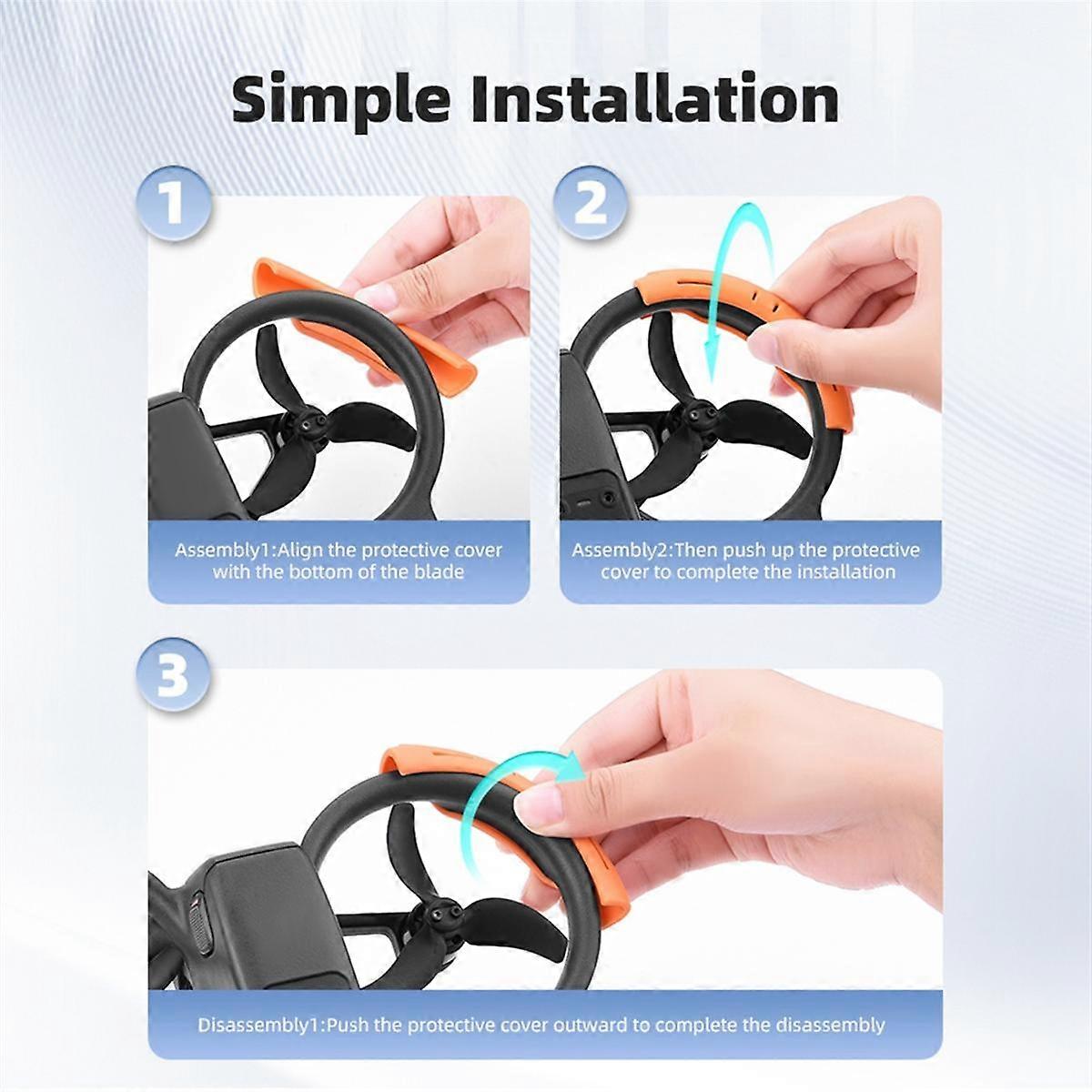 Propeller Guard for Avata 2 Anti-Collision Bumpers Protection Guard Impact Protectors Drone Accessories Gray