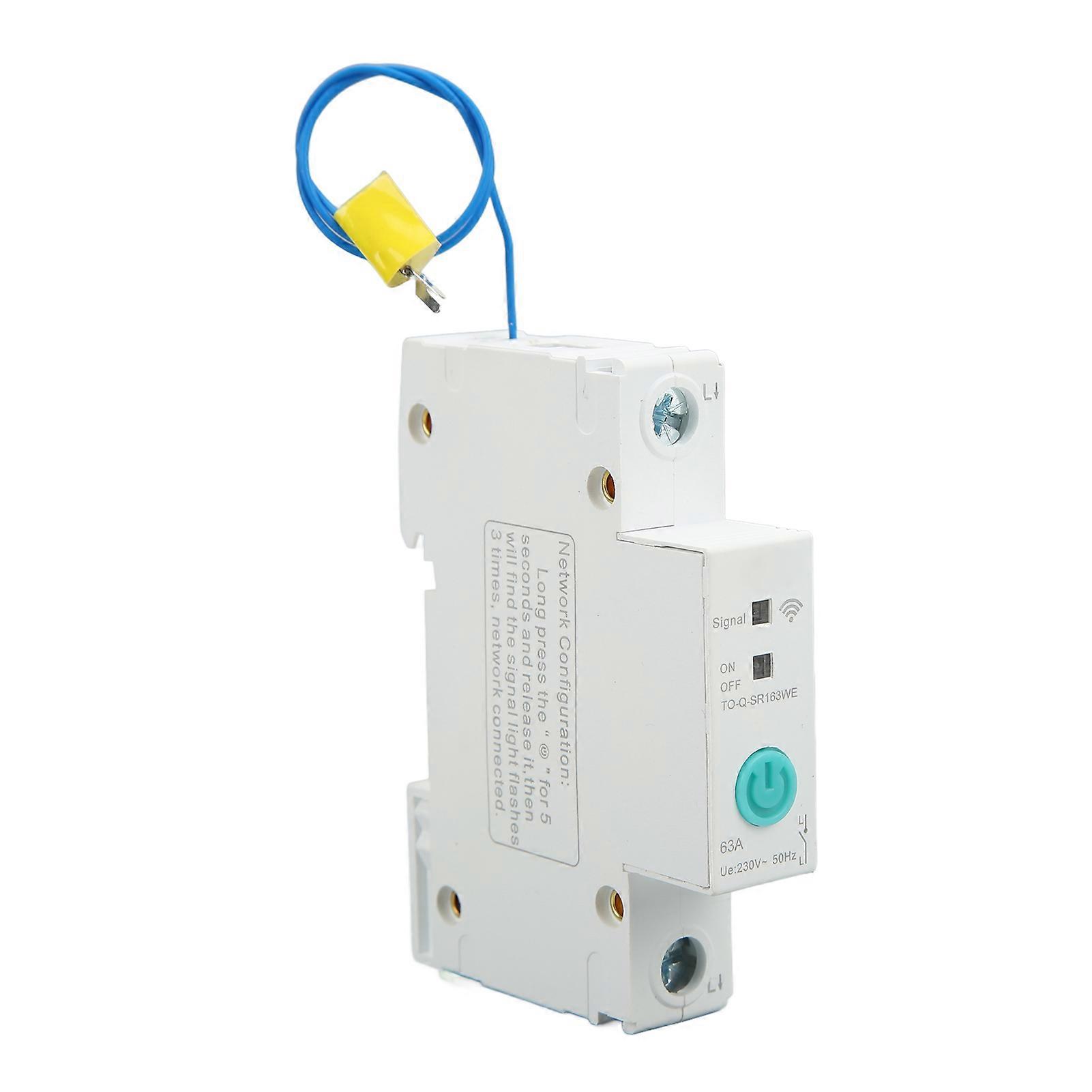 WIFI Circuit Breaker Timing Functions APP Control 63A DIN Rail Smart Switch Remote for Hotels Schools AC120V?280V