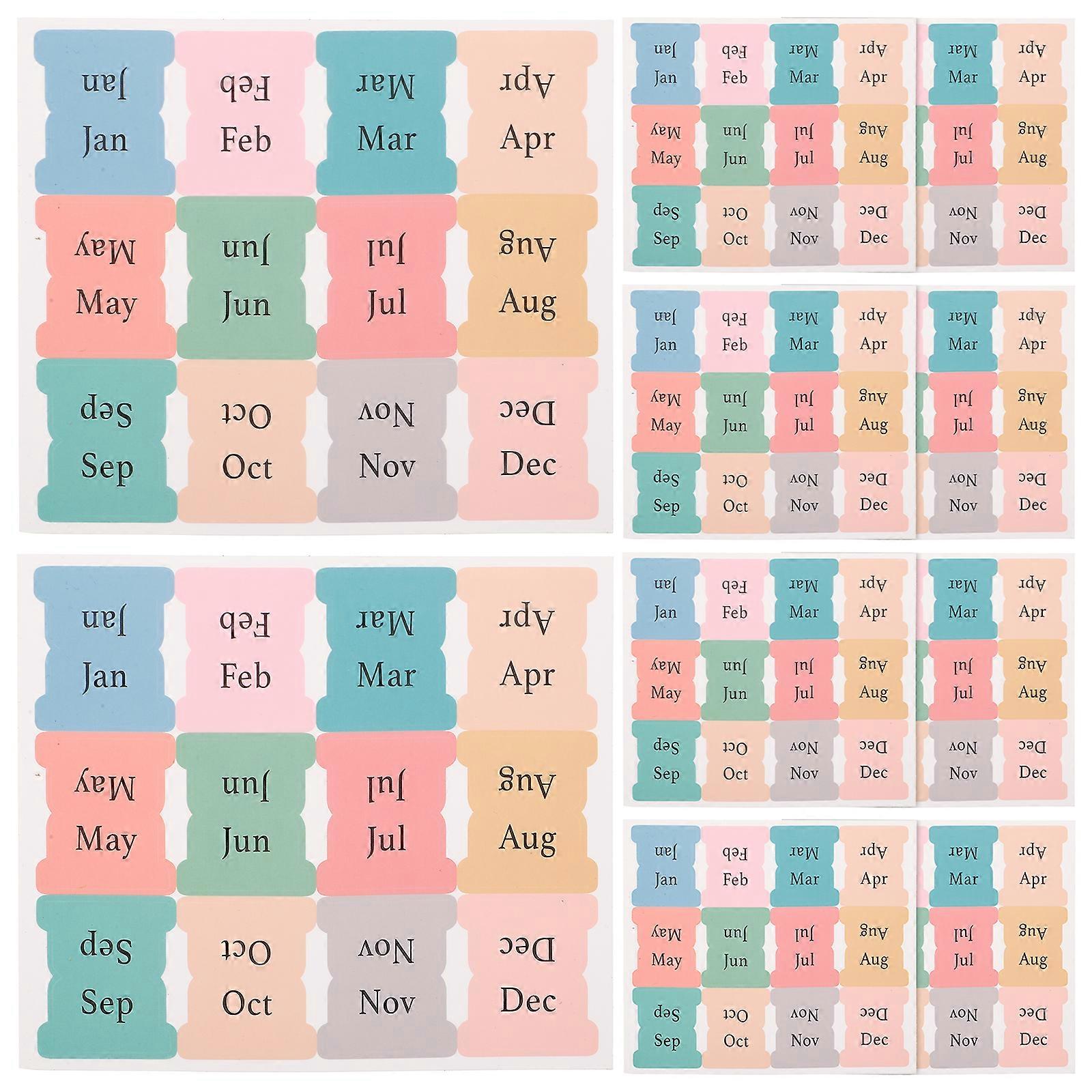 10 Sheets of Portable Sticky Tabs Monthly Book Marking Tabs Sticky Page Markers Small Index Tabs Decors