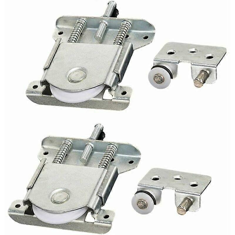 2 قطعة انزلاق خزانة باب الأسطوانة ، انزلاق أجزاء الباب لخزانة الملابس الباب ، العجلات ، البكرات ، أدلة خزانة الملابس ، خزانة الملابس انزلاق باب الخروع R