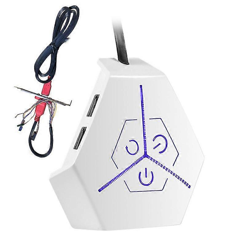 Desktop Computer Switch External Host Power Button Switch Dual Usb Ports