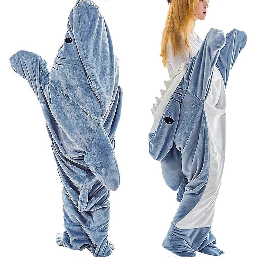 Cuddly blanket with sleeves, shark cuddly blanket, shark cuddly blanket with sleeves, boys and girls, shark cuddly blanket, warm and cozy, sofa blanke