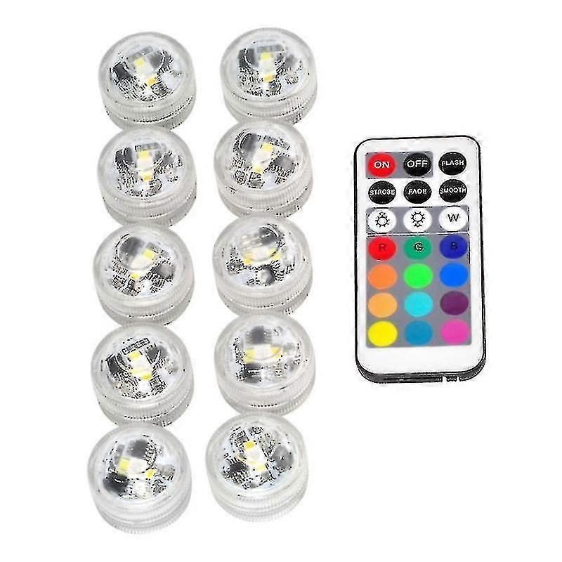 Underwater Lights Mini Light Multi Multicolored Pond Lighting Waterproof Tea Lights Multicolor Chris