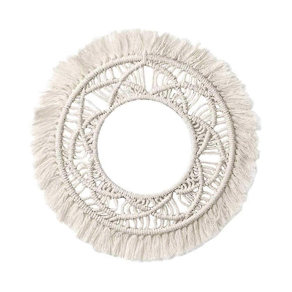 Woven Tapestry Round Boho Macrame Tapestry Wall Hanging Hand-