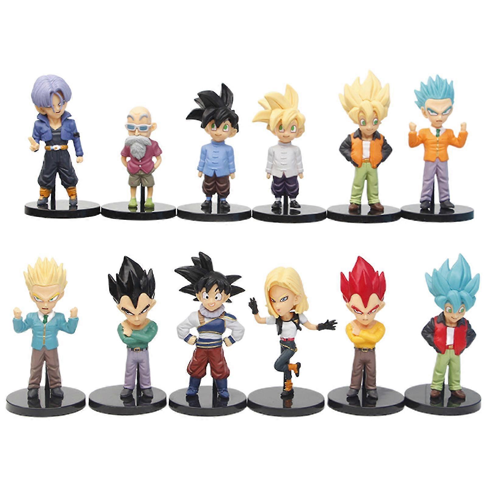 12Pcs Model Toys Vivid Expression Not Repeated Adorable Collectible Micro Decor PVC Japanese Character Action Figure Model