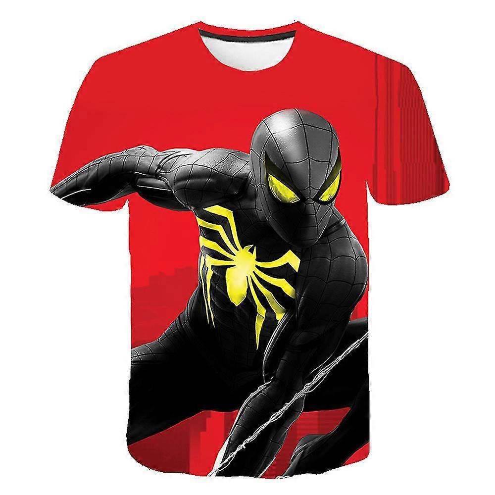Spider-man Short Sleeve T-shirt Kids Boy 3d Spiderman Printed Tee Shirt Summer Casual Tops