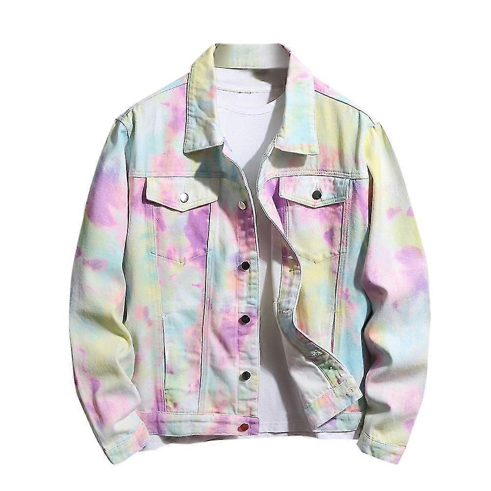 Men's Tie Dye Brushed Denim Jacket