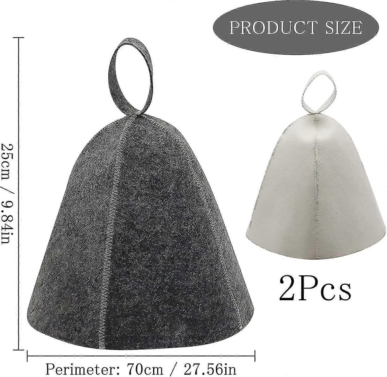 2 Stück Filz-Saunahut Damen & Herren – 25x25 Cm, Zum Schutz Vor Überhitzung In Sauna & Dampfbad