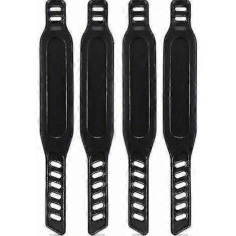 Exercise Bike Pedal Straps Rubber Pedal Straps Easy Adjustment Universal Pedal Straps For Exercise Bike 2 Pairs Black