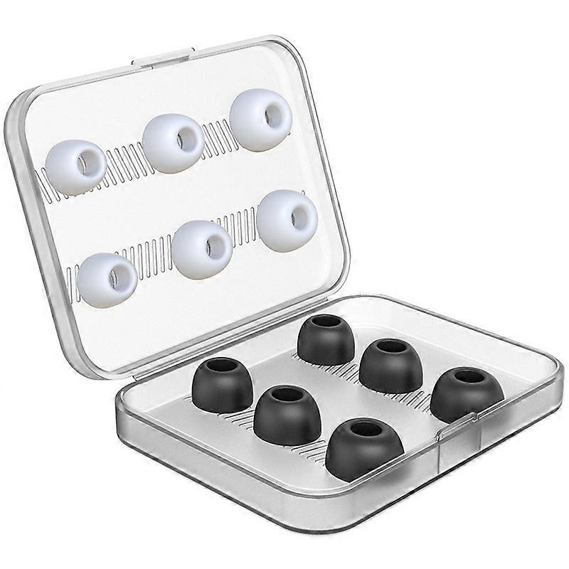 Ear Tips Replacement Silicon Ear Buds Tips with Portable Storage Box for 12 Pieces