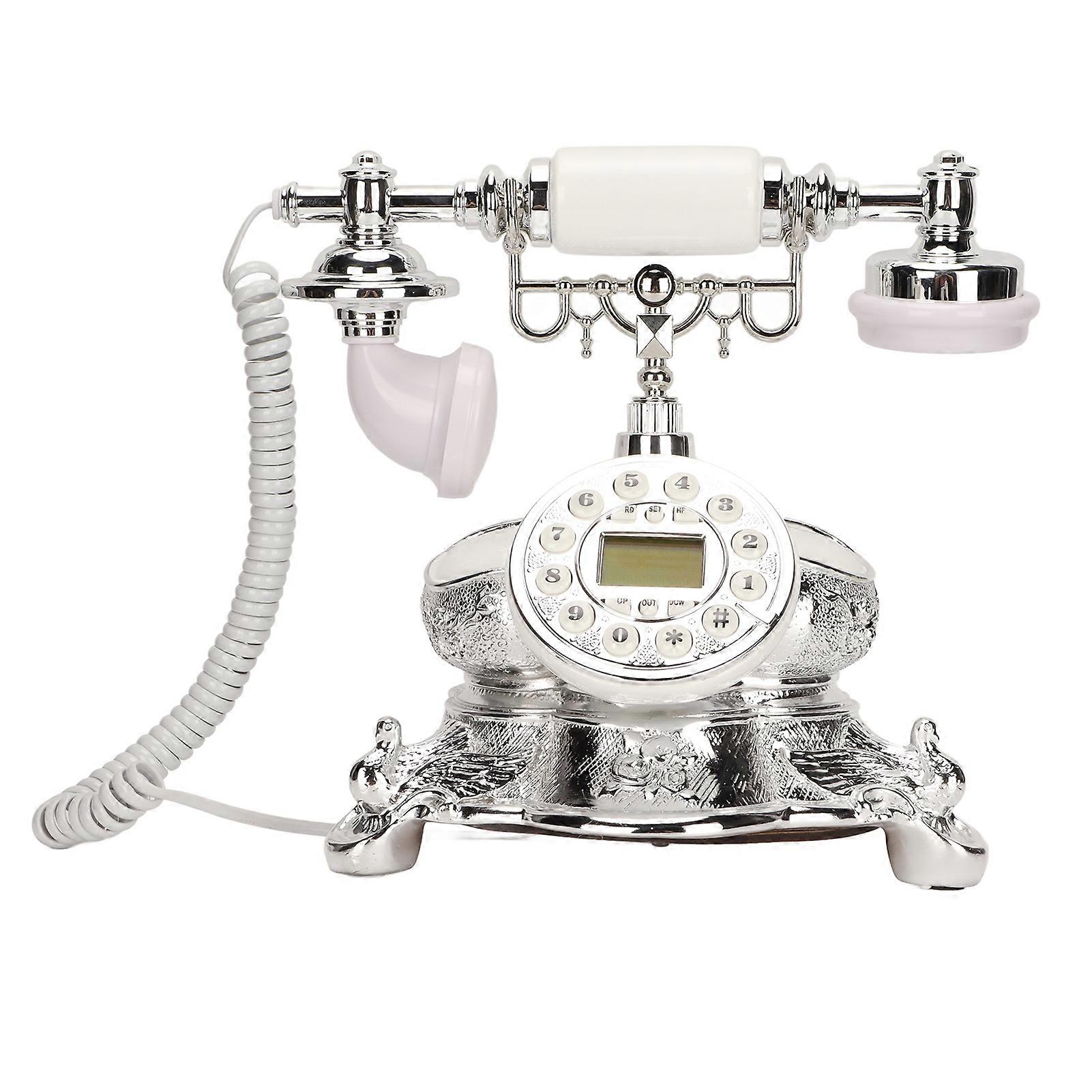 Retro Telefon Mit LCD Display - Vintage Festnetztelefon Für Zuhause Oder Deko