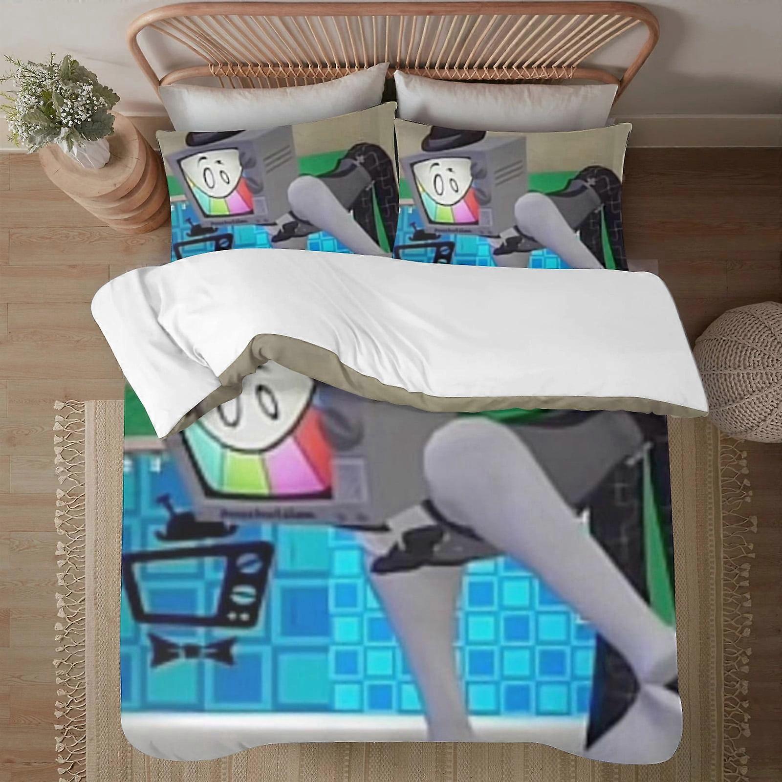 v392 מר פאזלים סט מצעים כיסוי שמיכה מודפס תלת מימד רך עם כיסוי שמיכה סט 3 חלקים כולל 2 ציפיות וכיסוי אחד מכונת כביסה ol392