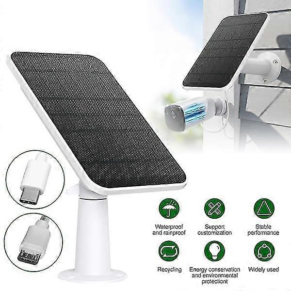 Solar Panels 4W for Eufy Eufycam 2/2 Pro/2C/2C Pro/E Wall Mount with 9.8ft power white 1pc - MXBC
