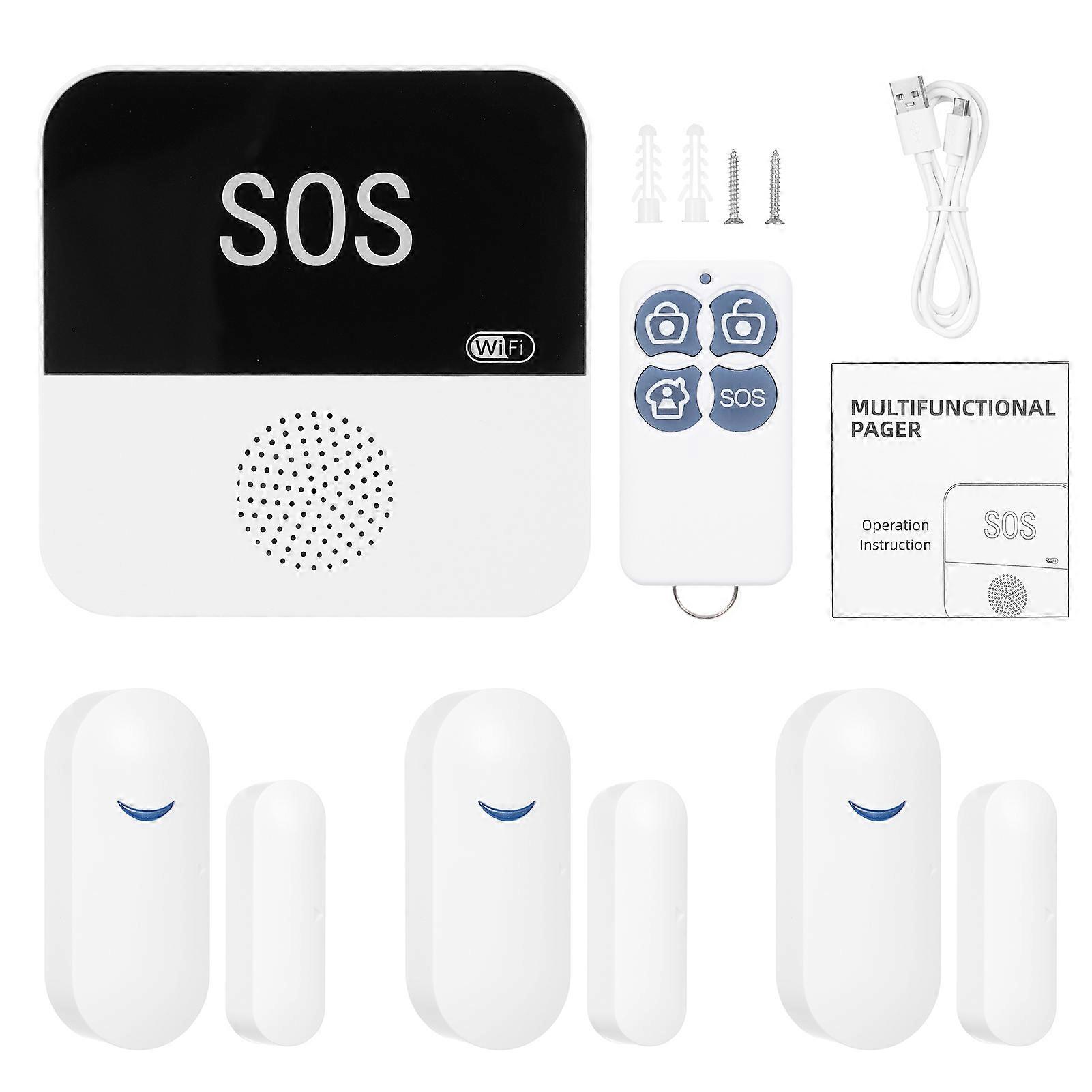 WiFi Tuya Smart Wireless Caregiver Pager Emergency Button Caregiver Pagers Elderly Alert Button App Alert Nurse Call Help System for Seniors Patients