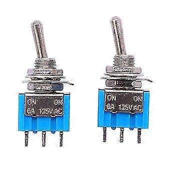 10pcs Spdt Mini Toggle Switch 3-pin 2 Position On/on Miniature Toggle Switch 6a 125v Ac Toggle Swit