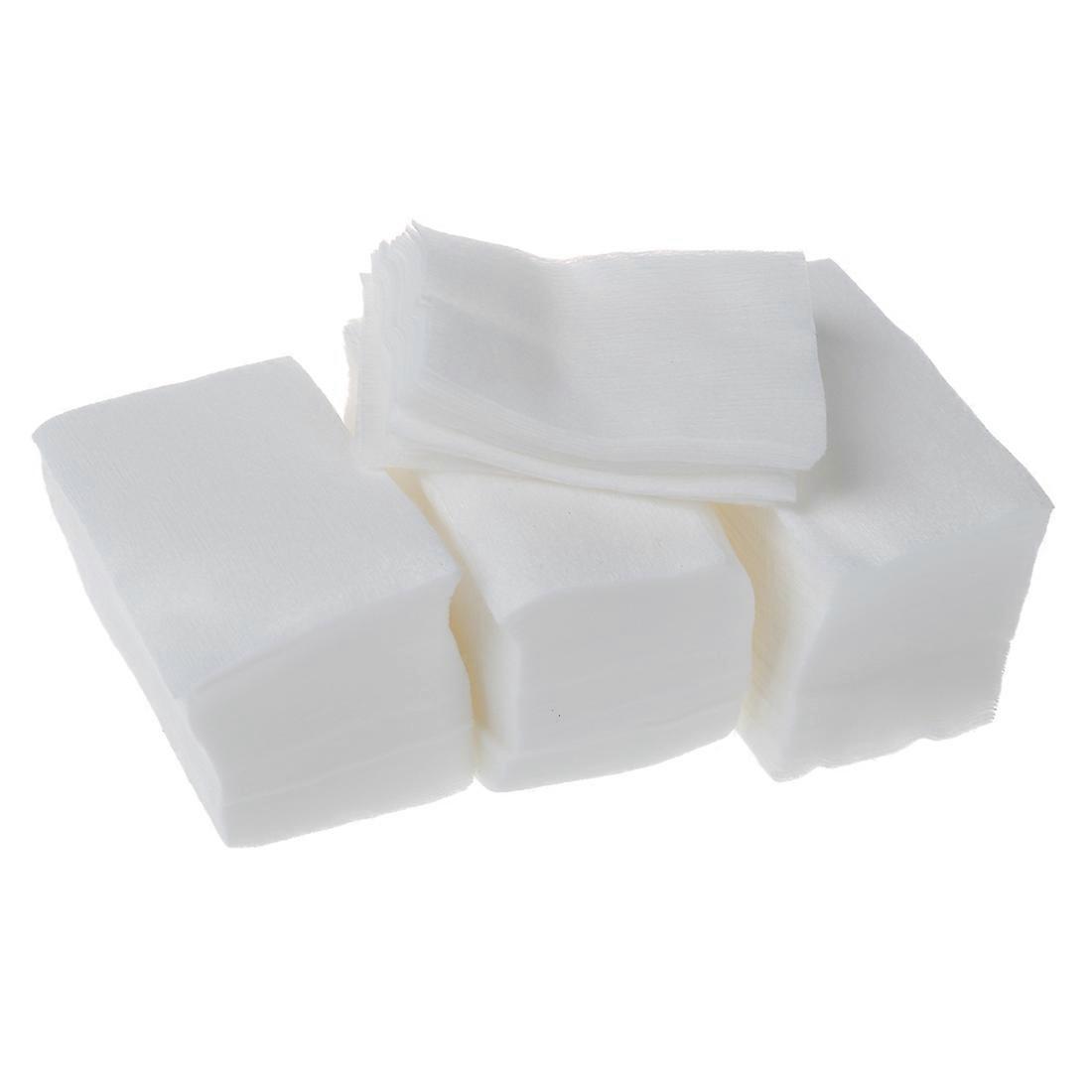 320pcs Lady White Quitaesmalte Almohadillas de algodón de limpieza facial rectangular